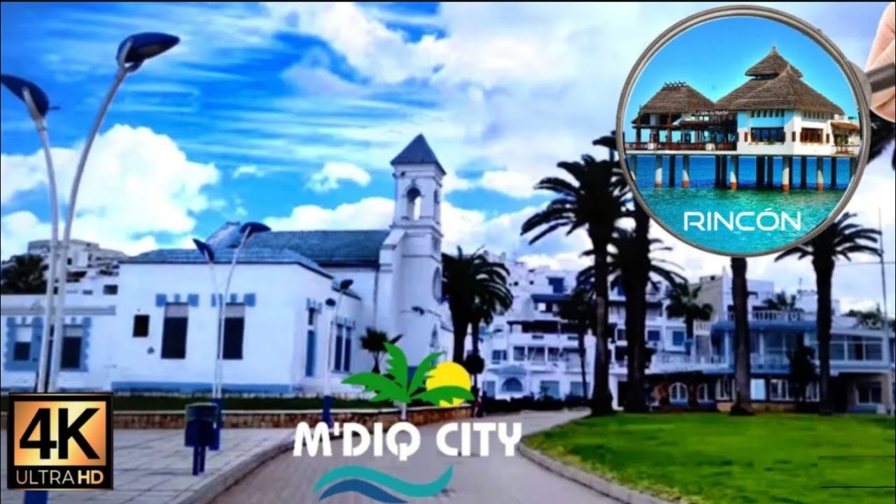 Paseo virtual en la costa de #Mdiq-Rincón 4K UHD-Virtual walk around the coast of M'diq Morroco