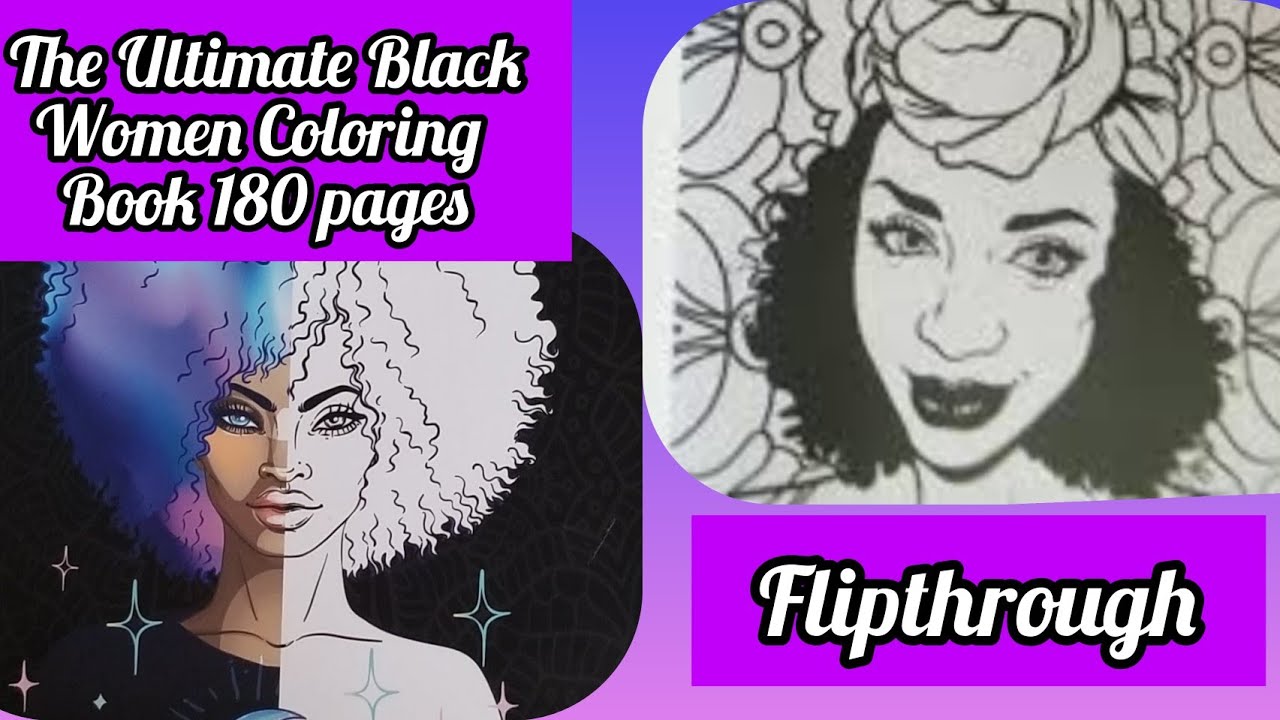 📚 The Ultimate Black Women Coloring Book 180 Pages 😮 Flip Through