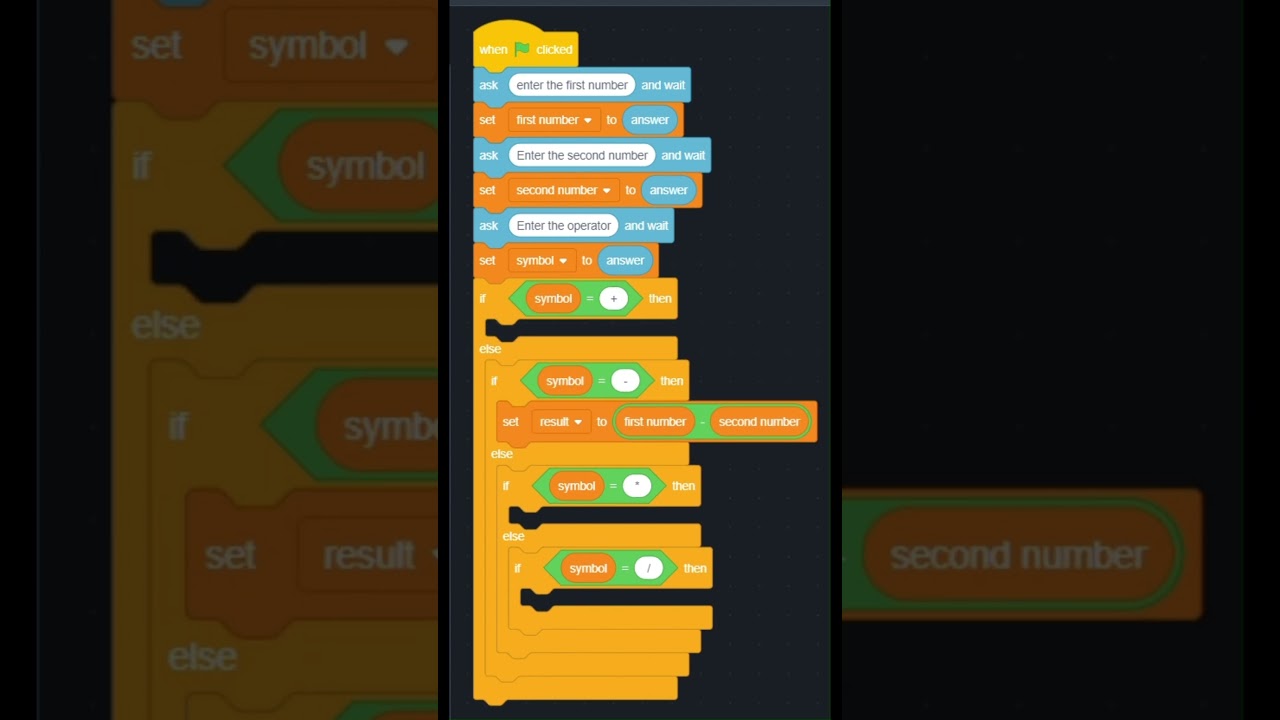 How to make a calculator in scratch easy version  #coding #programming