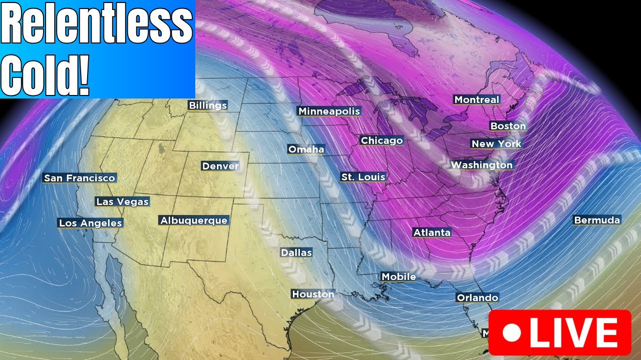 🔴LIVE WEATHER: East Bracing For Another Deep Freeze