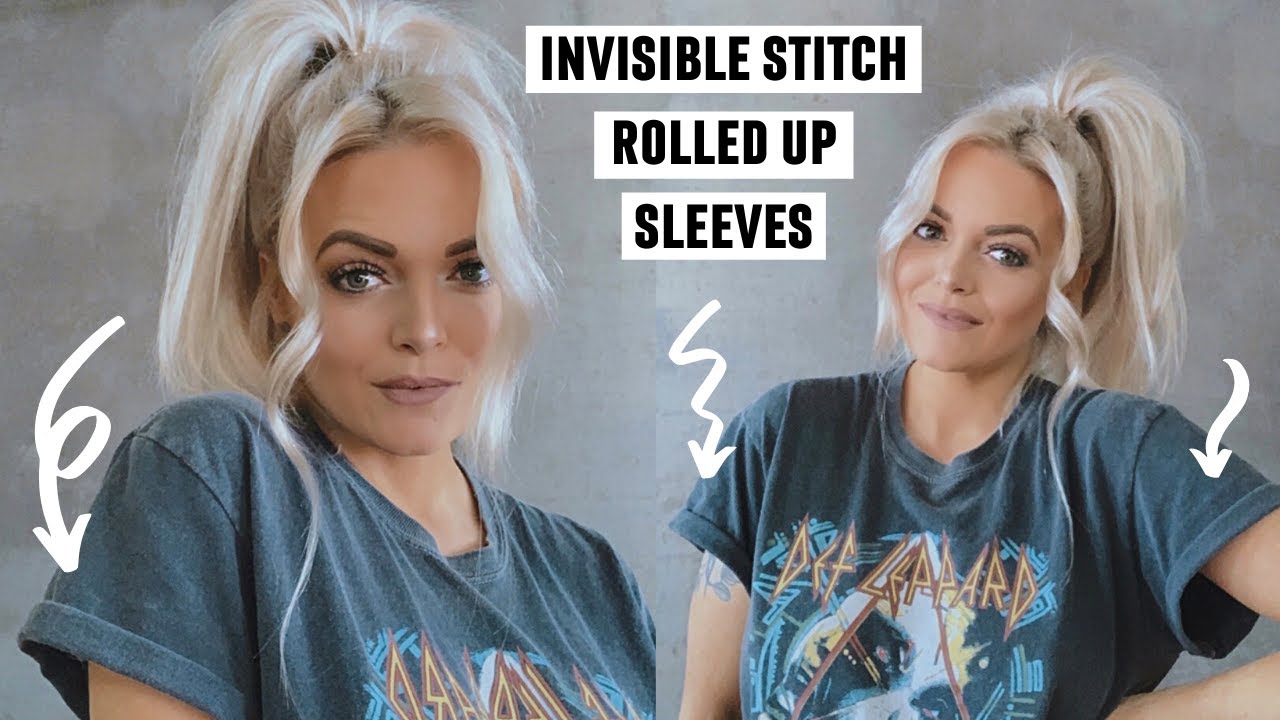 How To Keep Your Sleeves Rolled Up! // My Invisible Stitch Hack