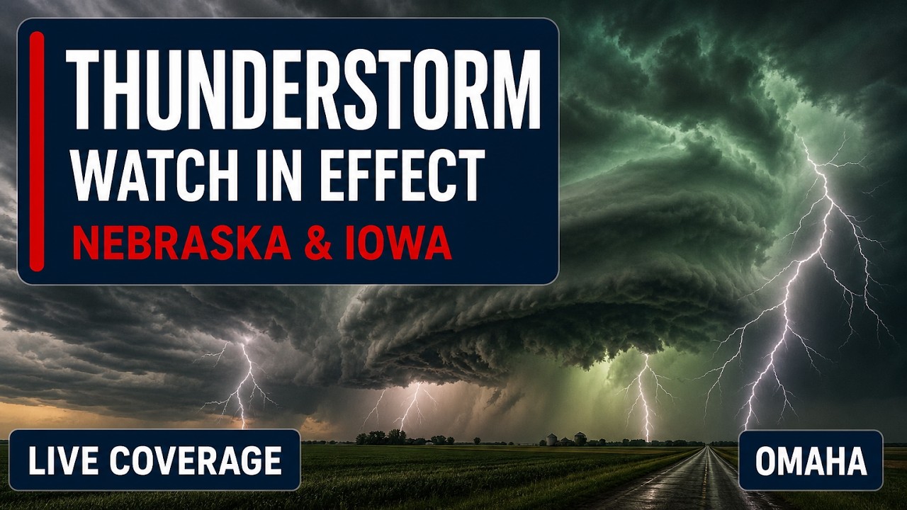 🔴 LIVE: Severe Thunderstorm Watch | Nebraska & Iowa | First Alert 6 Weather Coverage