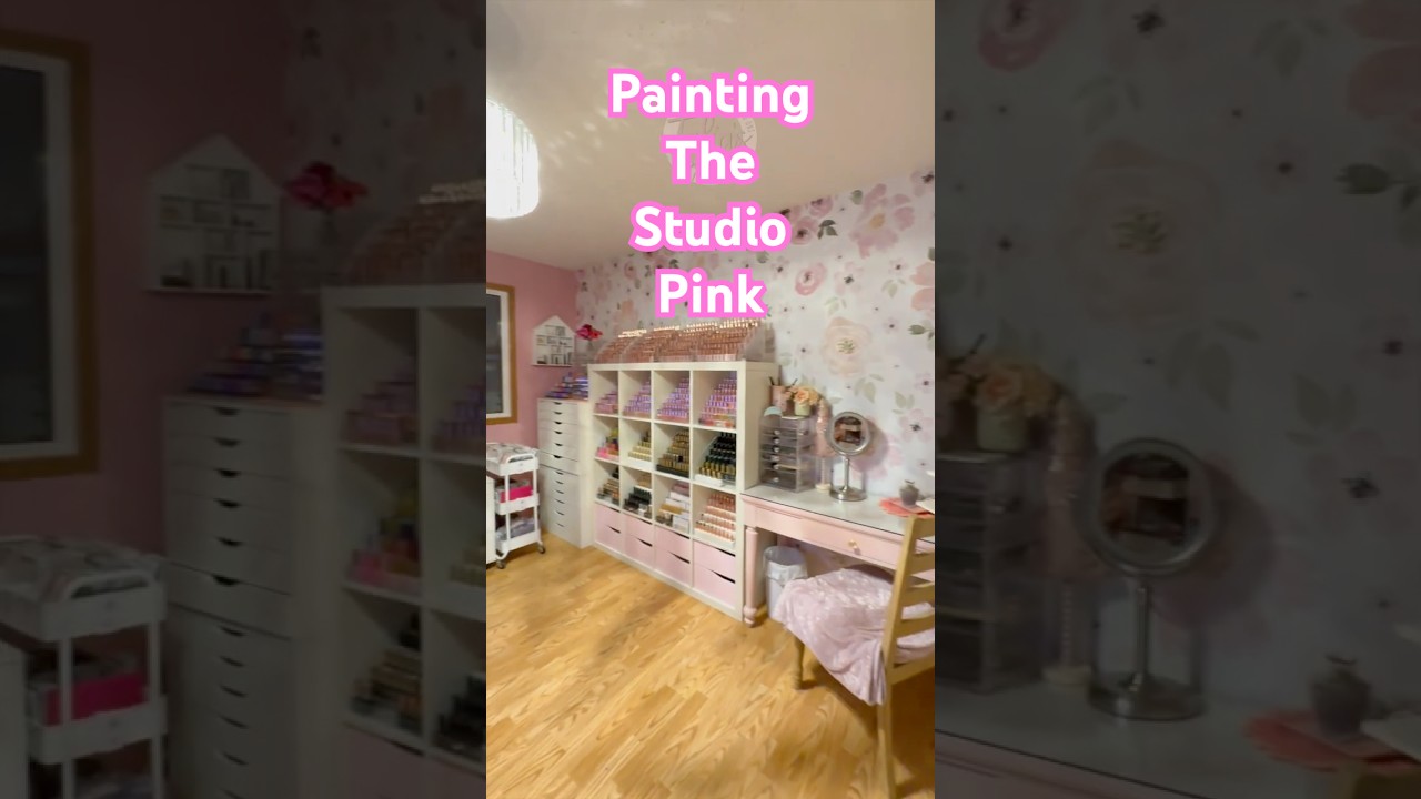 Painting My Nail Studio Pink - Vintage Inspired Studio  