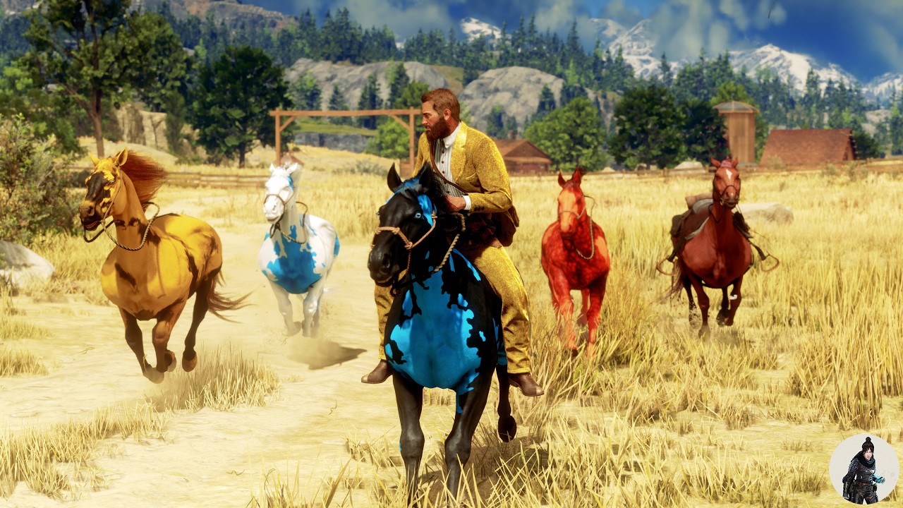 The Legendary Tamer | Arthur Morgan Rescues and Brings Home Dozens of Colorful Paint Horses!