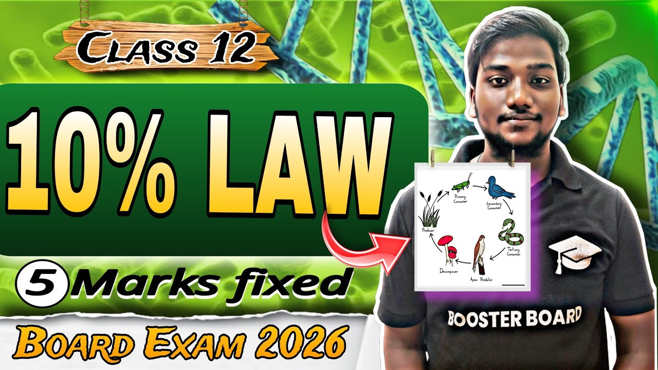 10% Law Explained | Food Chain Energy Flow | Board Exam 2026