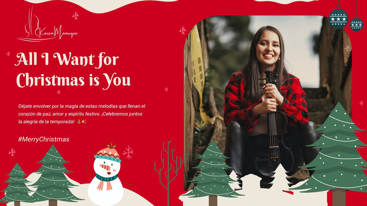 All I Want for Christmas is You | Mariah Carey || Karen Manrique [Cover Viol&iacute;n🎻]