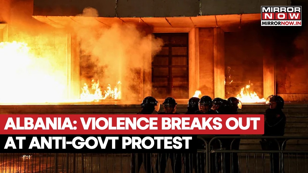 Albania: Police Personnel Deploy Water Cannon As Violence Breaks Out At Anti-Government Protest