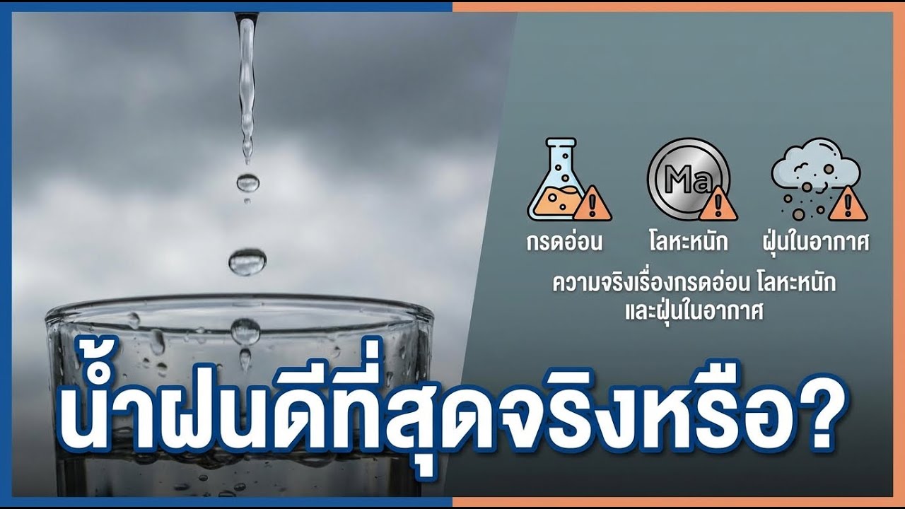 น้ำฝนดีกว่าน้ำประปาจริงหรือ? ความจริงเรื่องความเป็นกรด โลหะหนัก และมลพิษทางอากาศ