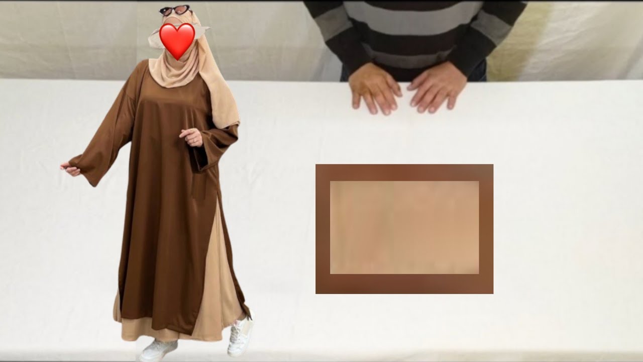 طريقة تفصيل وخياطة عباية للمحجبات موديل جديد Dress Detailing and Sewing تفصيل وخياطة عباية دوبياس