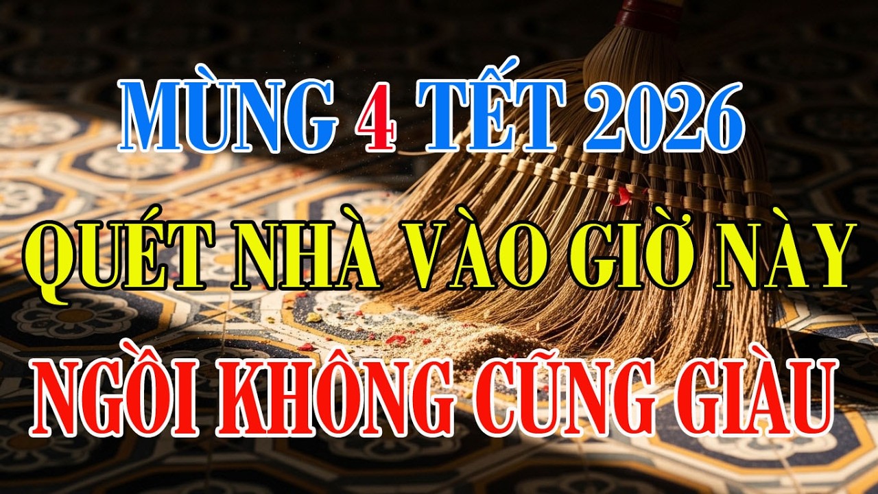 MÙNG 4 TẾT 2026: Quét Nhà Giờ Này – Tiền Ở Lại Cả Năm | Phong Thủy Hằng Ngày #tet2026 #loiphatday