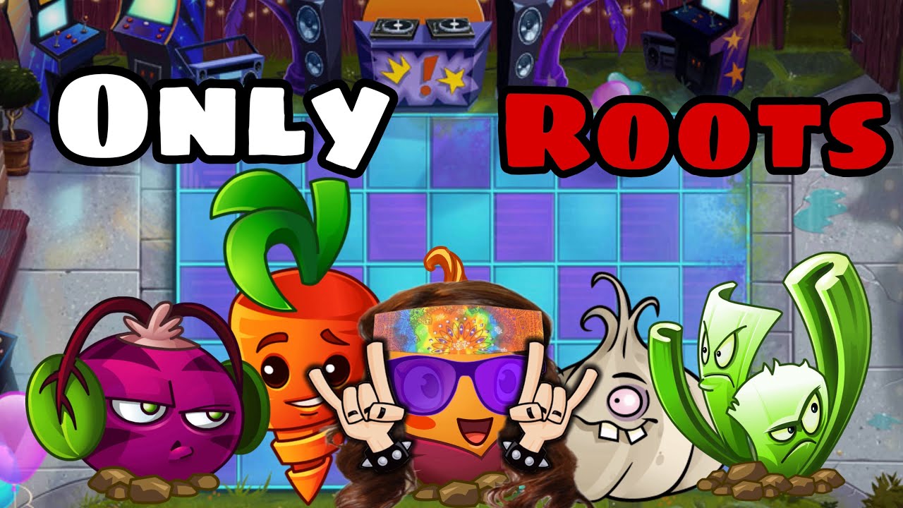 Can you beat plants vs zombies 2 using only roots? (Neon mixtape tour) | early morning humor