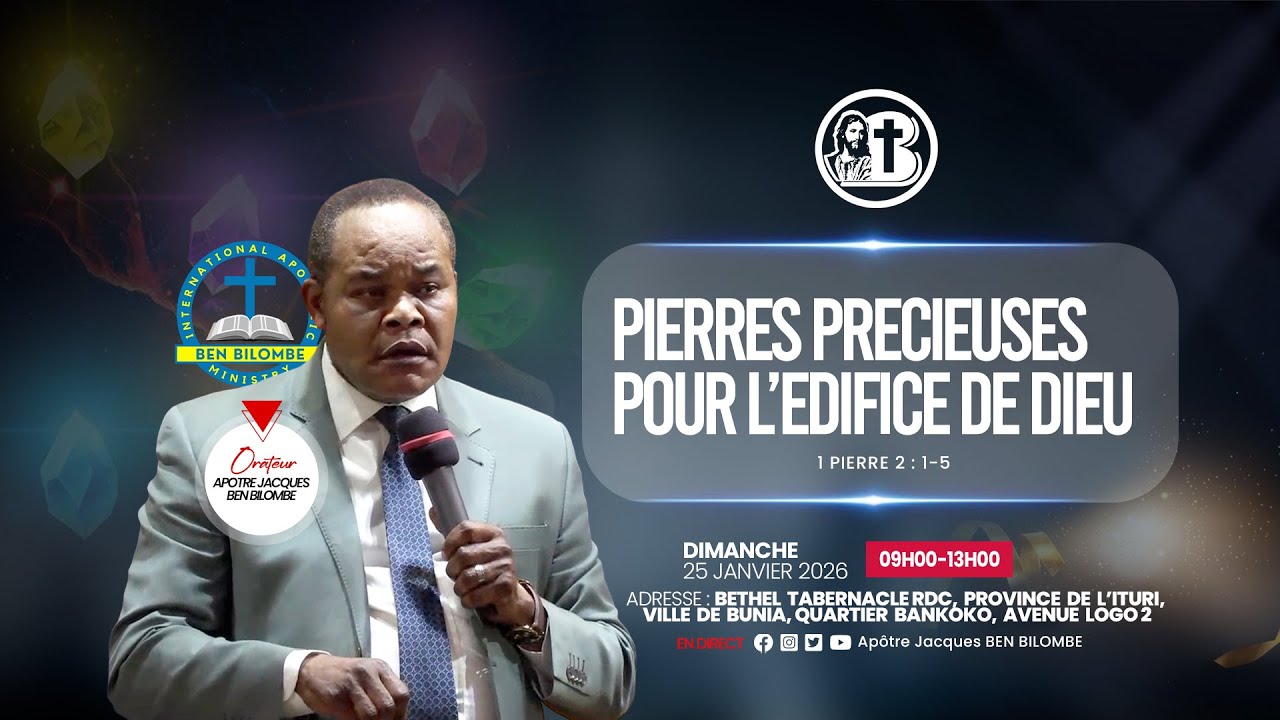 PIERRES PRECIEUSES POUR L'EDIFICE DE DIEU : DIMANCHE 25 JANVIER 2026