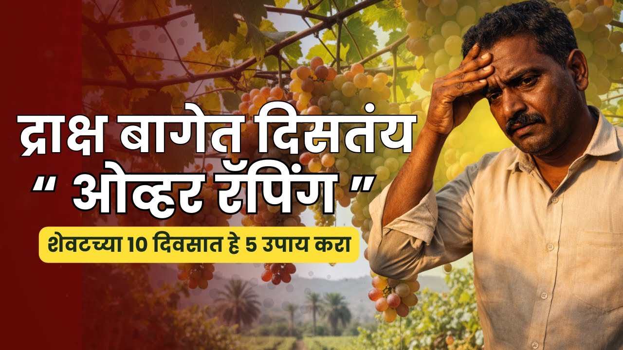 द्राक्ष बागेत Over Ripening सुरू झालंय? शेवटच्या 10 दिवसात हे 5 उपाय करा