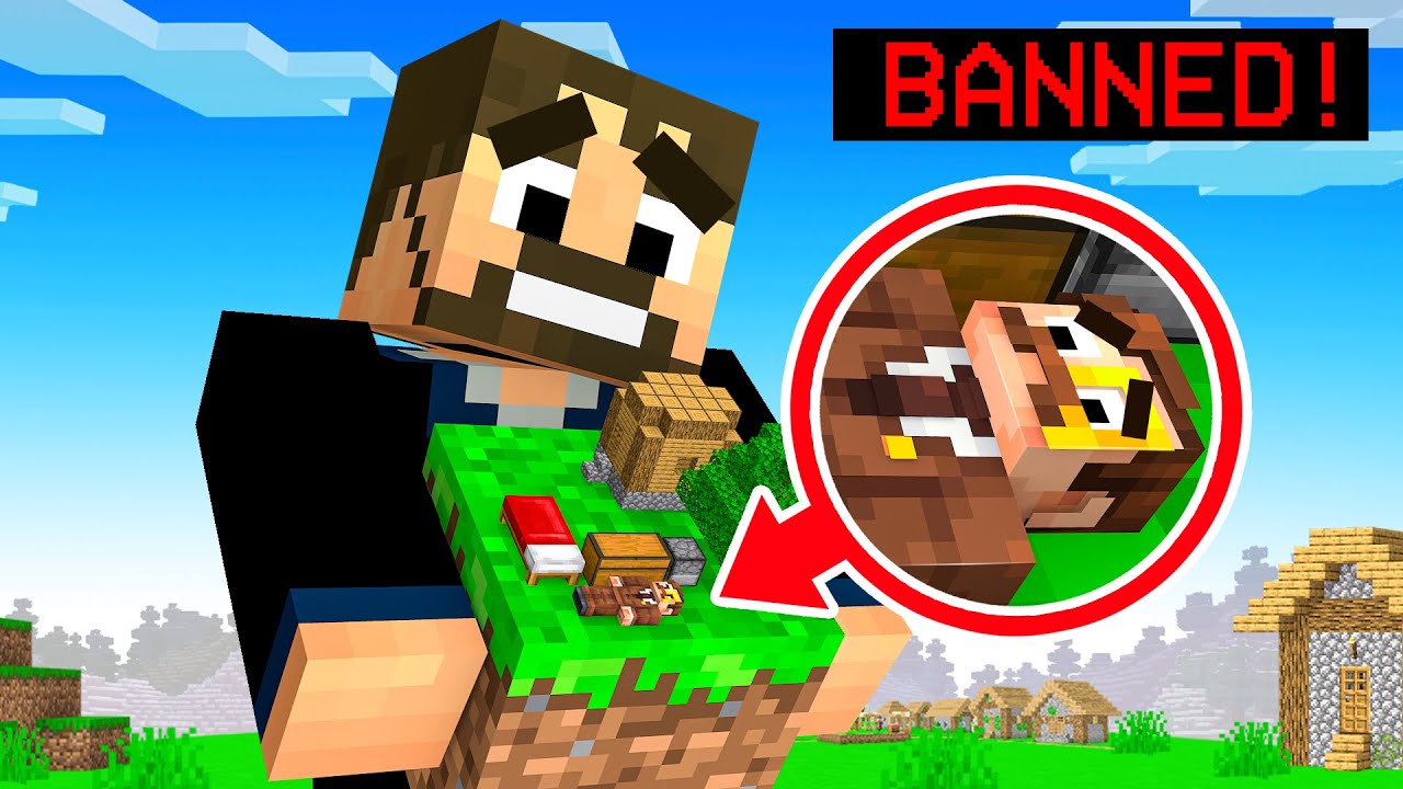 BANNED ONE BLOCK Hide And Seek in Minecraft