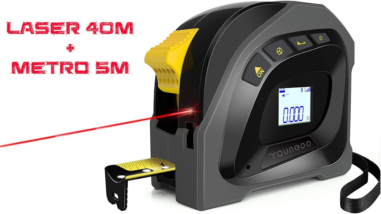 Metro laser 40 m + Flessometro 5 m YOUNGDO L'evoluzione delle misurazioni in casa e fuori.