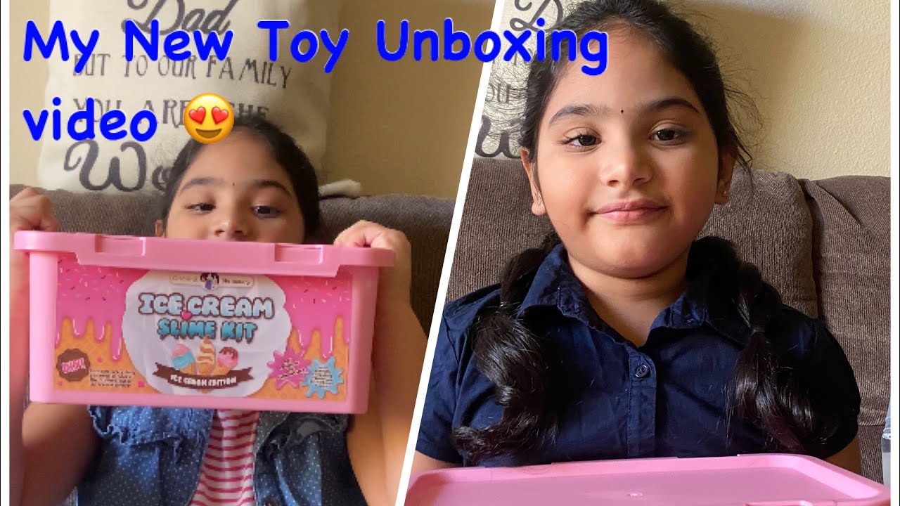 My New Toy Unboxing Video # Ice Cream Slime Kit#