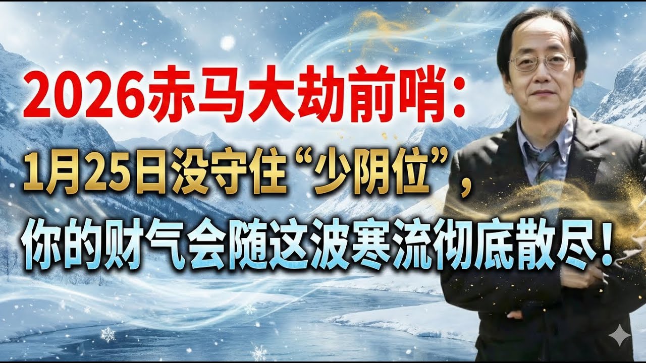 2026赤马大劫前哨：1月25日没守住“少阴位”，你的财气会随这波寒流彻底散尽！ 