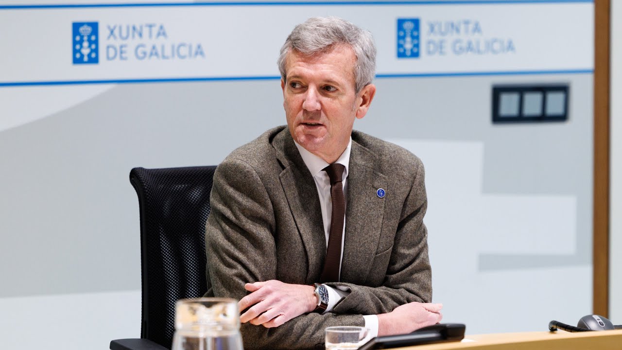 Rolda do presidente da Xunta, Alfonso Rueda, tras a reunión semanal do Goberno galego