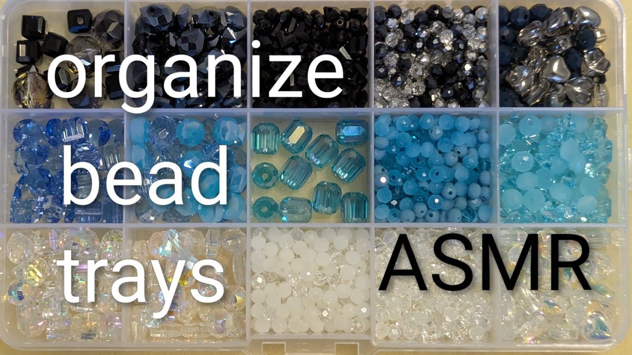 Organizing Bead Trays #asmr #beads #organize #reorganize #oddlysatisfying 