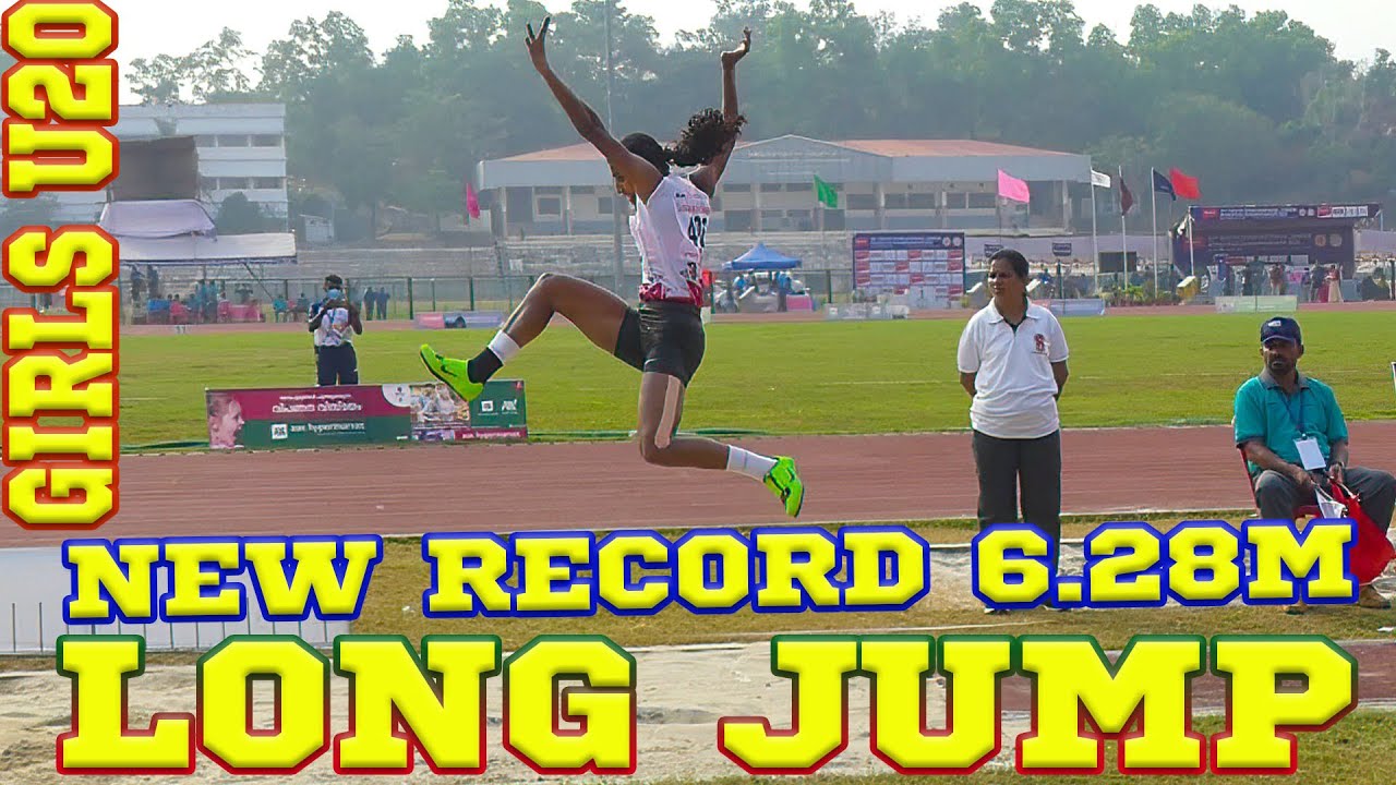 Long jump U20 Girls New Record 6.28M Ancy Sojan takes Gold 32nd South Zone Junior Athletics  2021