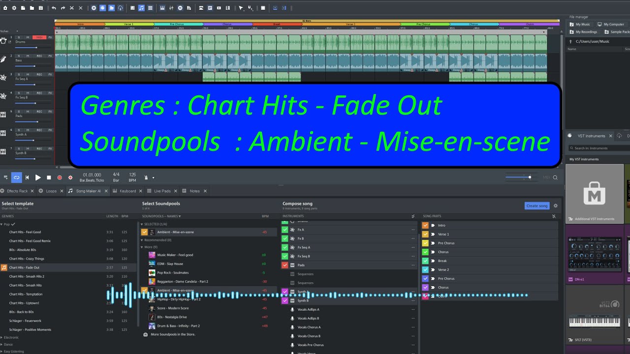 POP / Chart Hits - Fade Out  / Ambient - Mise-en-scene