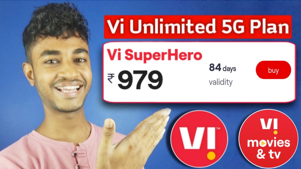 Vi Unlimited 5G Recharge Plan Rs.979 with Vi Movies & TV Subscription
