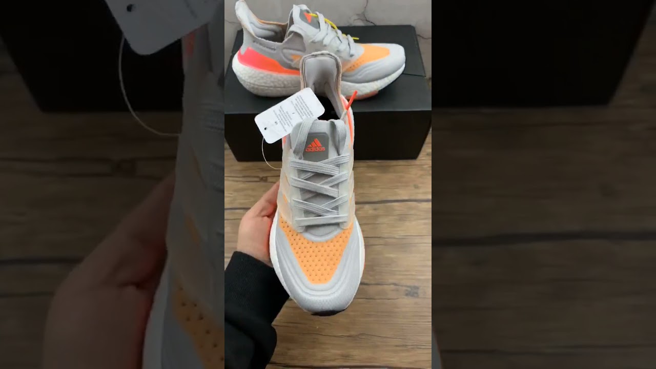 2021 adidas Wmns Ultraboost 21 Crystal White Acid Orange FY0400