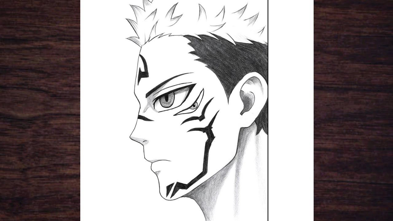 How to Draw Sukuna from Jujutsu Kaisen | Sukuna drawing step by step
