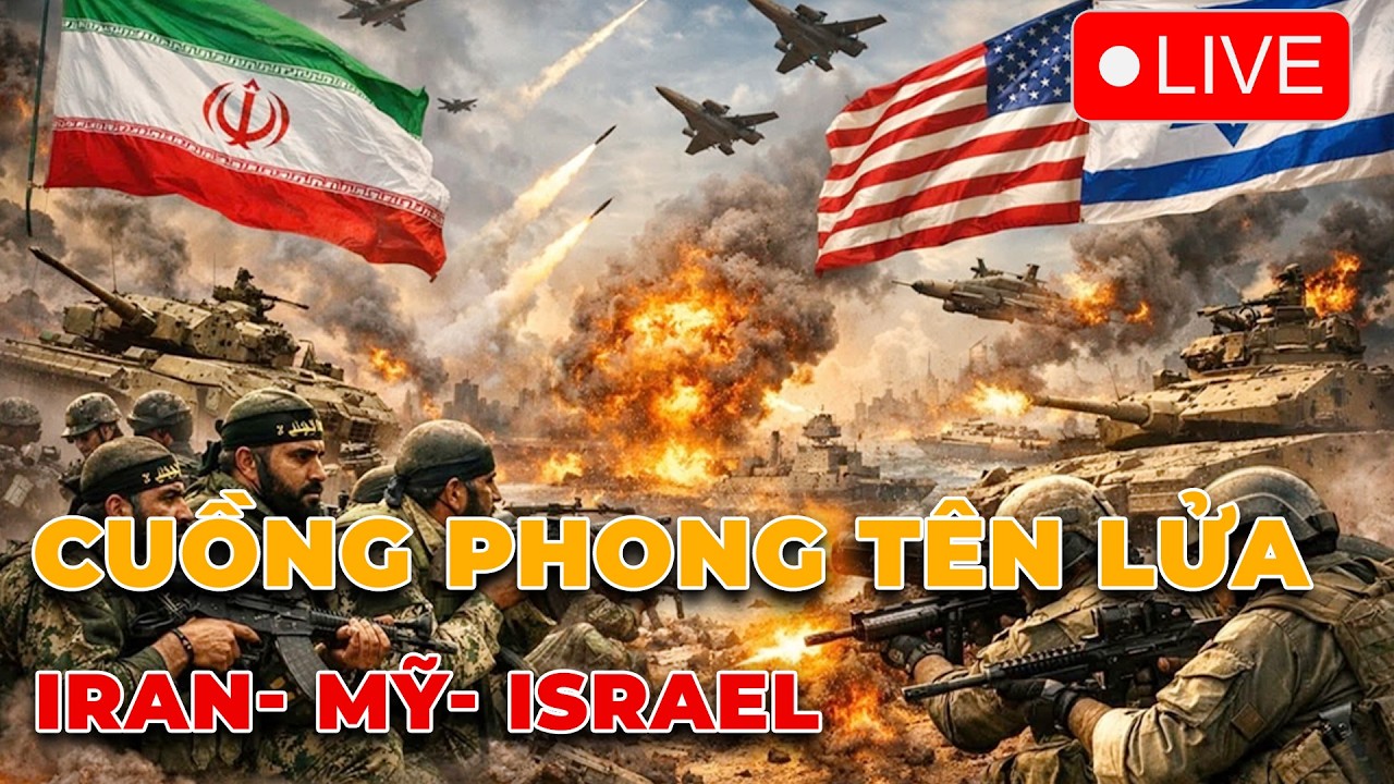 🔴TRỰC TIẾP: Nín thở trước màn tấn công tên lửa của Iran hướng về Mỹ, Israel
