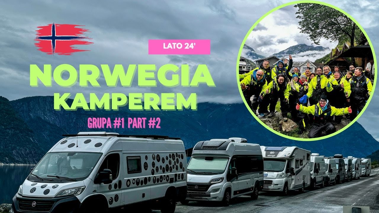 Kampery w rowie! Serpentyny  górskie, najdłuższy tunel świata. najpiękniejszy wodospad i fiordy.