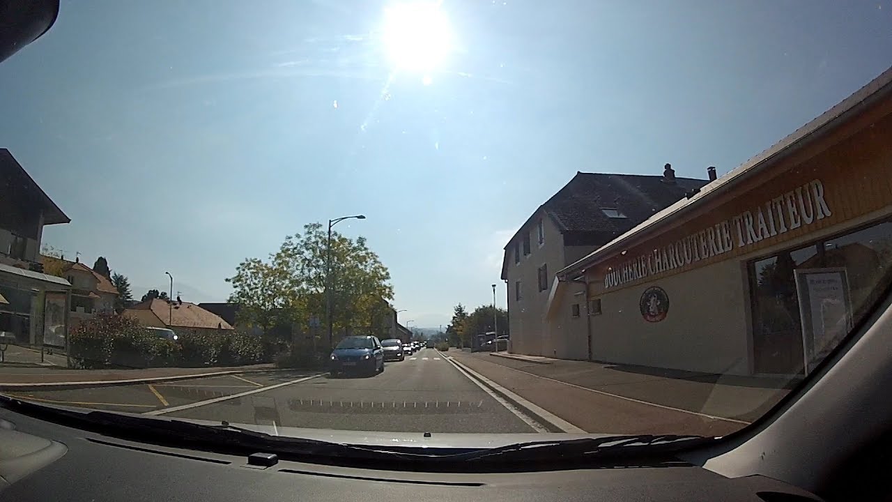 Driving through Allonzier la Caille, Haute-Savoie (Upper Savoy), France &ndash; onboard camera