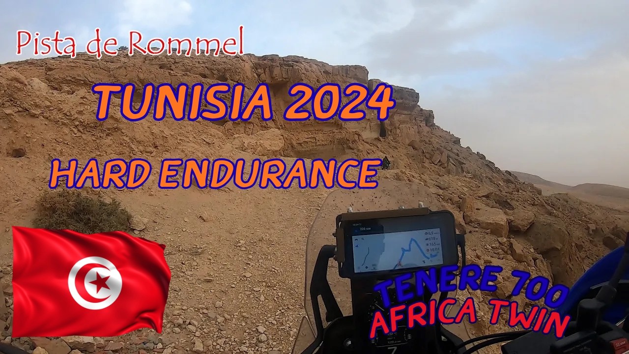 TUNISIA 2024 - part 2-YAMAHA TENERE 700  HONDA AFRICA TWIN- Mides canyon , Pista de Rommel