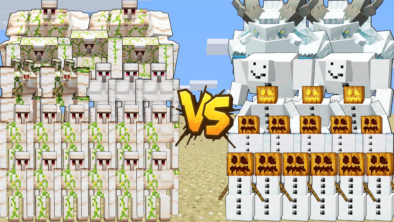 ALL NEW SNOW GOLEM MUTANT VS ALL NEW GOLEMS - TOURNAMENT | GOLEMS FAMILY AND SNOW MOBS ALLIANCE