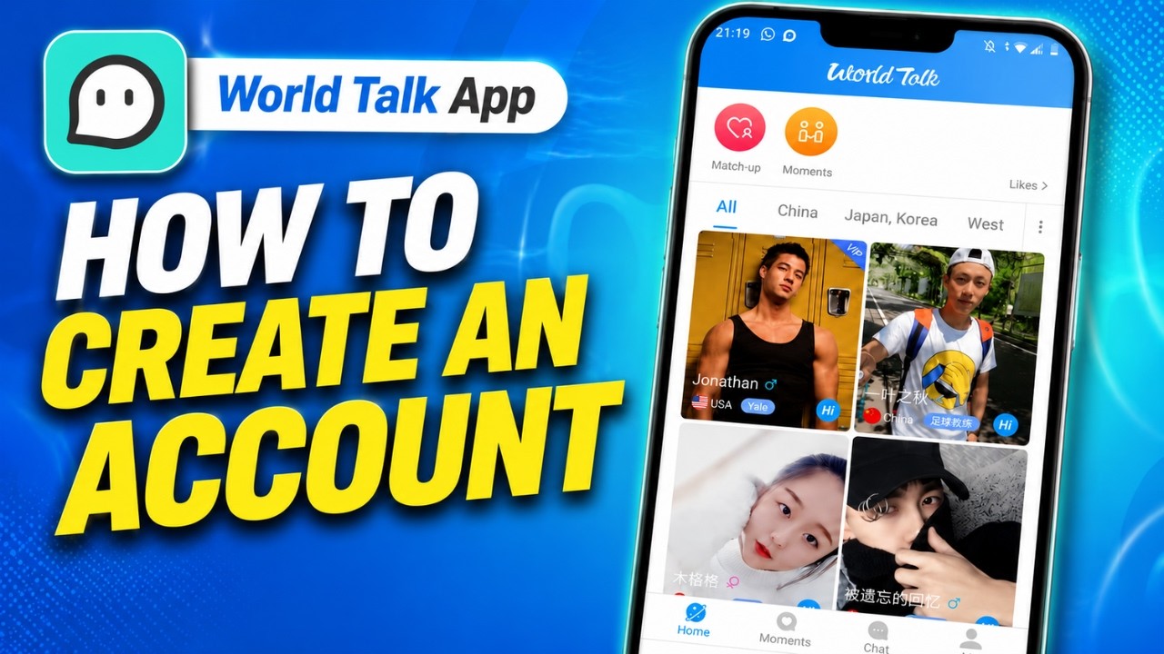 Как создать аккаунт в приложении World Talk