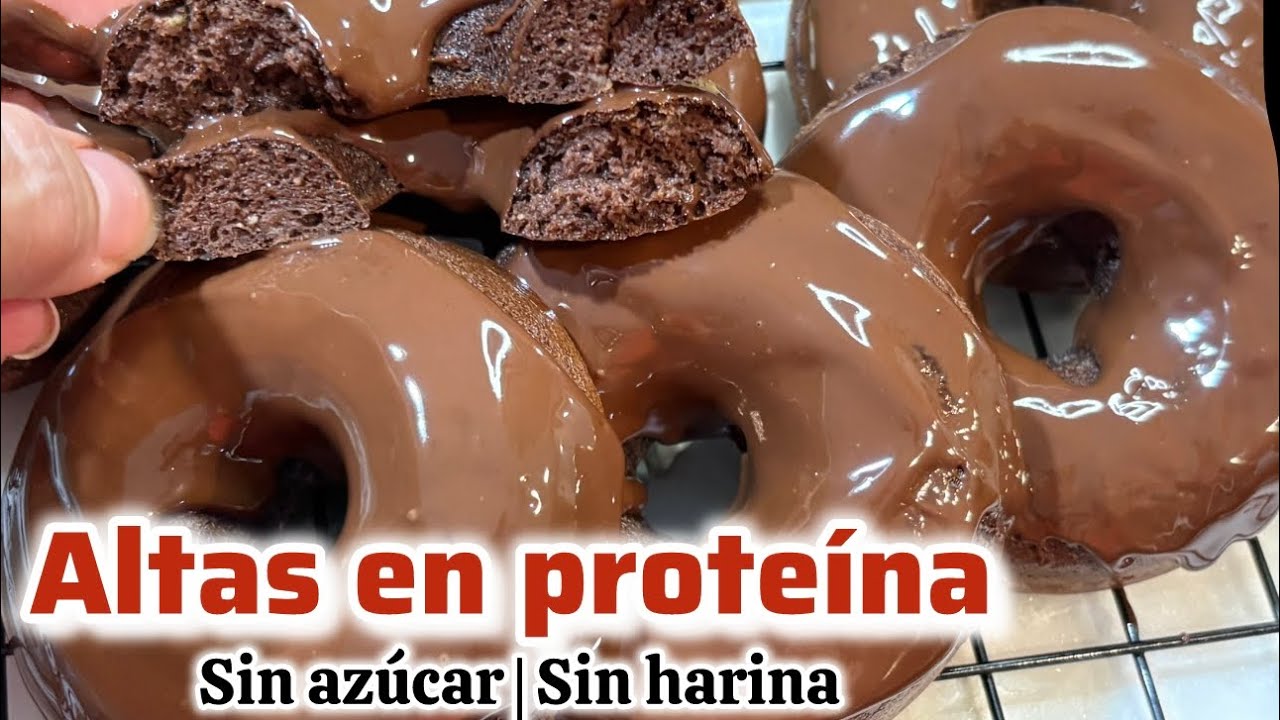 Donas de Chocolate Altas en Proteína | Sin Azúcar y Sin Harina 🍩🍫