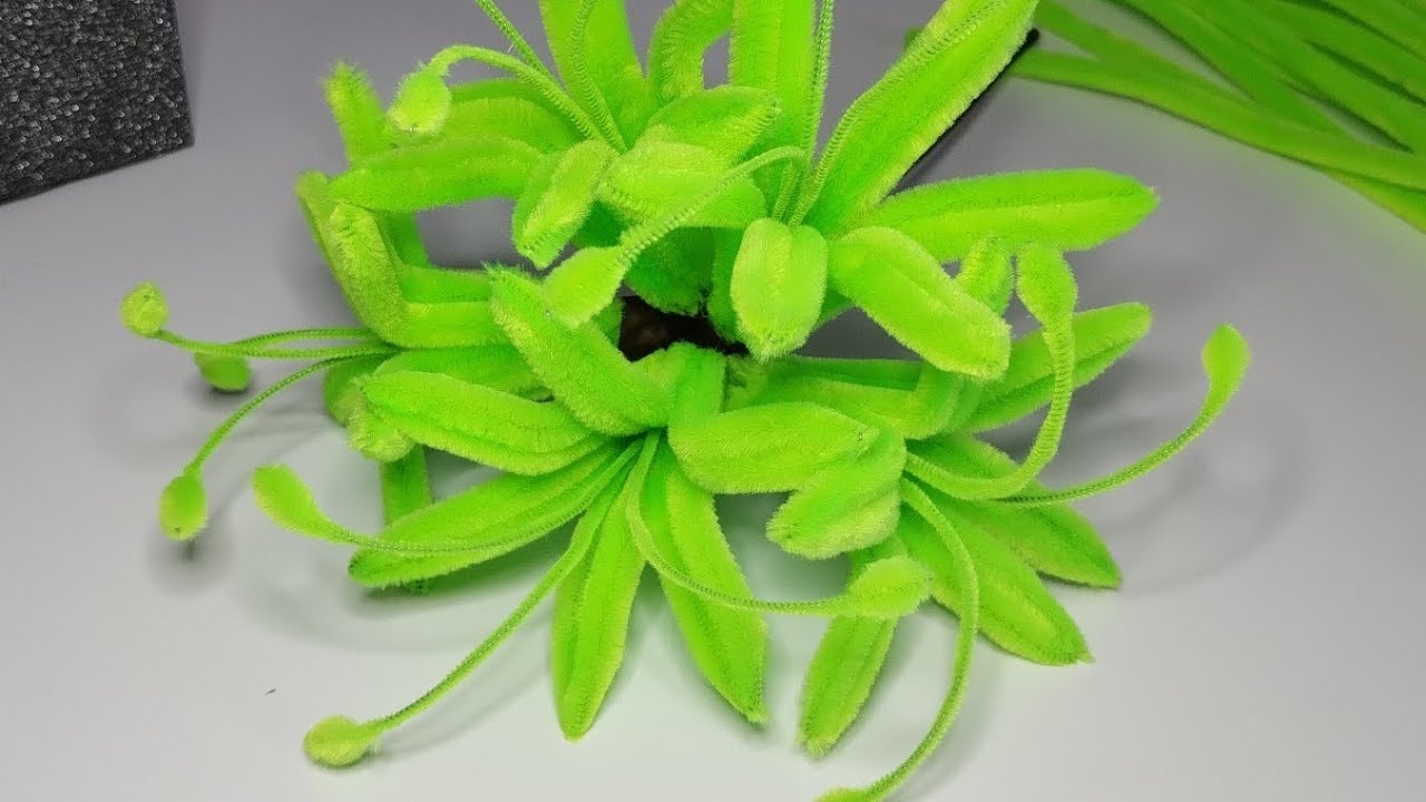 Flowers with pipe cleaners. Amazing easy crafts.