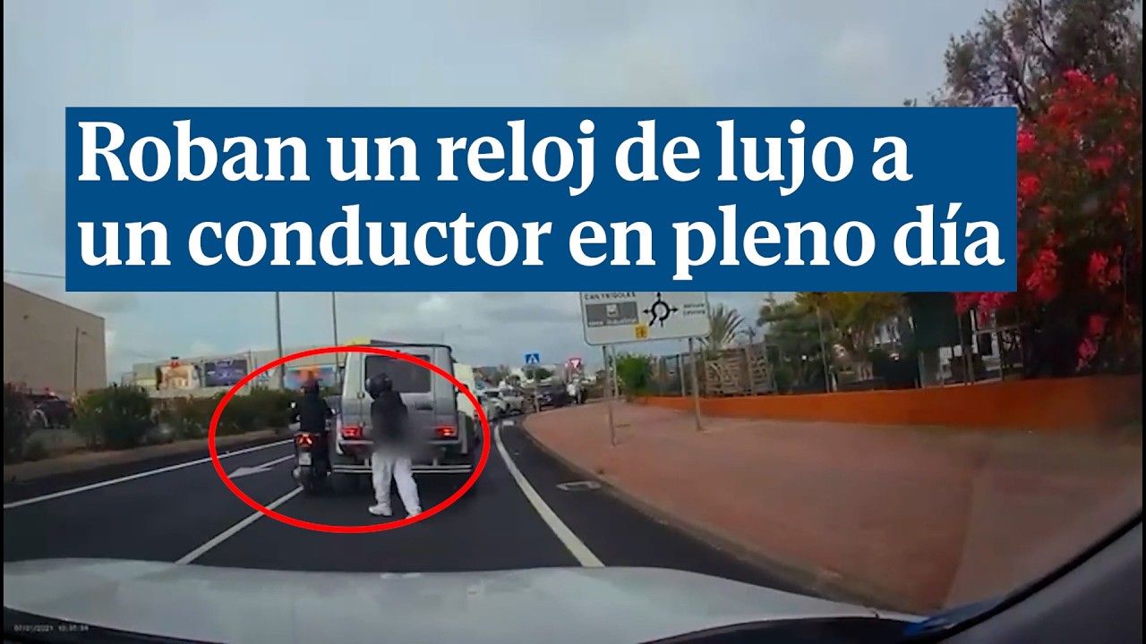 Roban un reloj de lujo a un conductor a plena luz del día y huyen en una moto