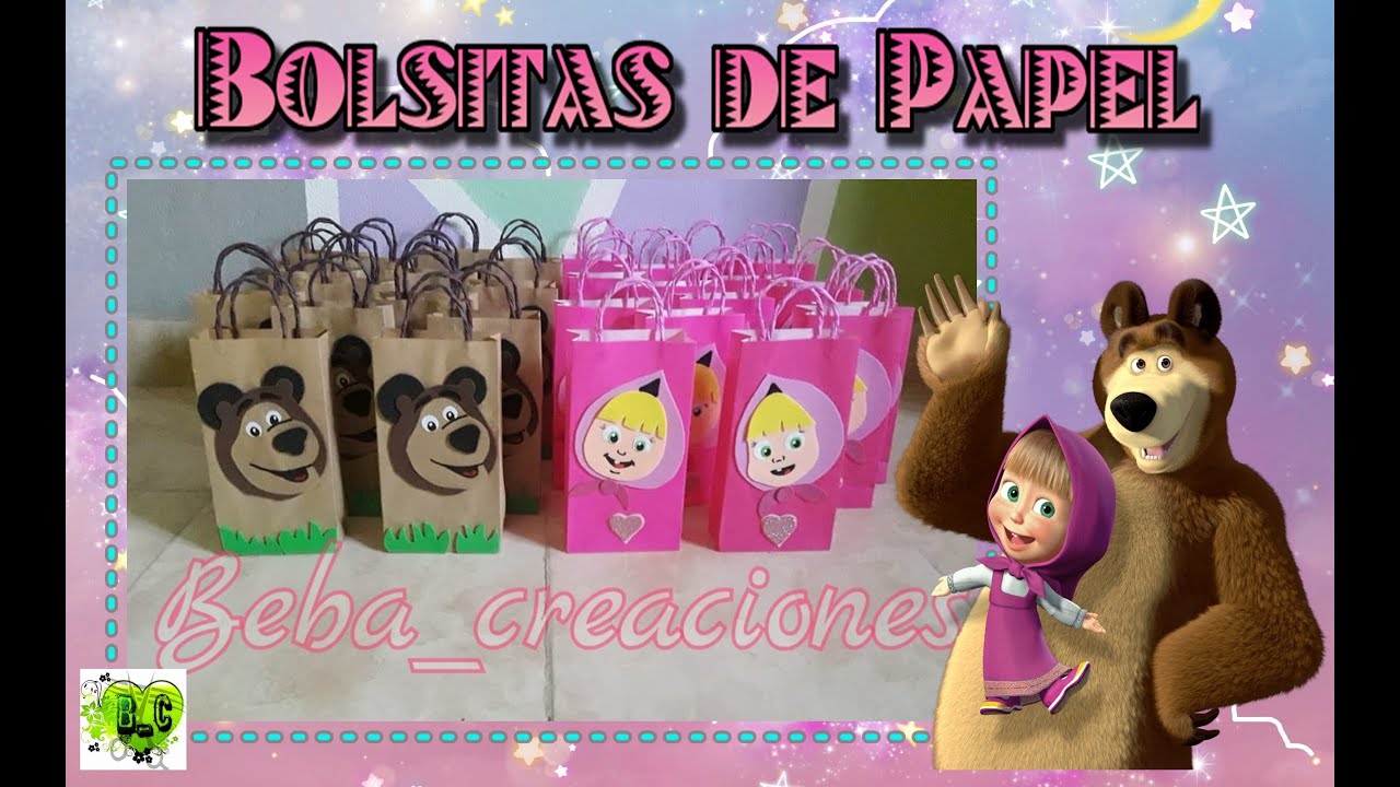 Bolsitas de Masha y el Oso (paso a paso)