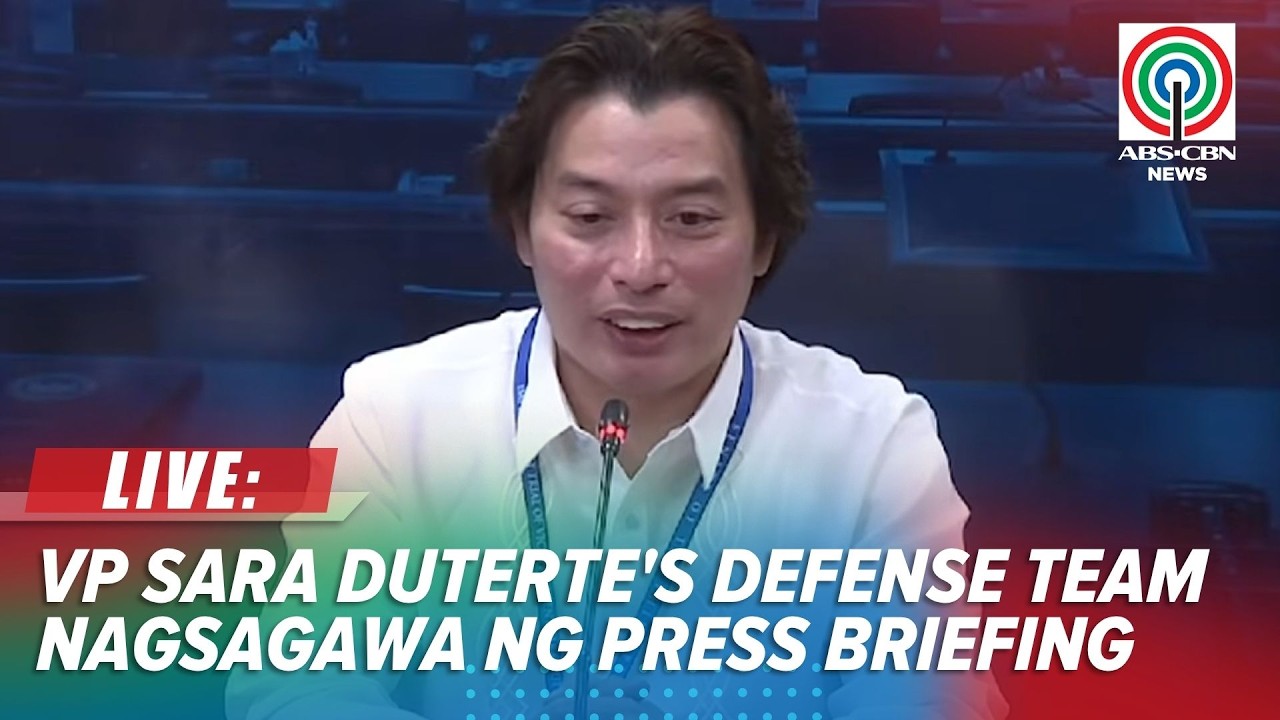 LIVE: VP Sara Duterte counsel Atty. Michael Poa holds press briefing on Impeachment Trial | Aug 3