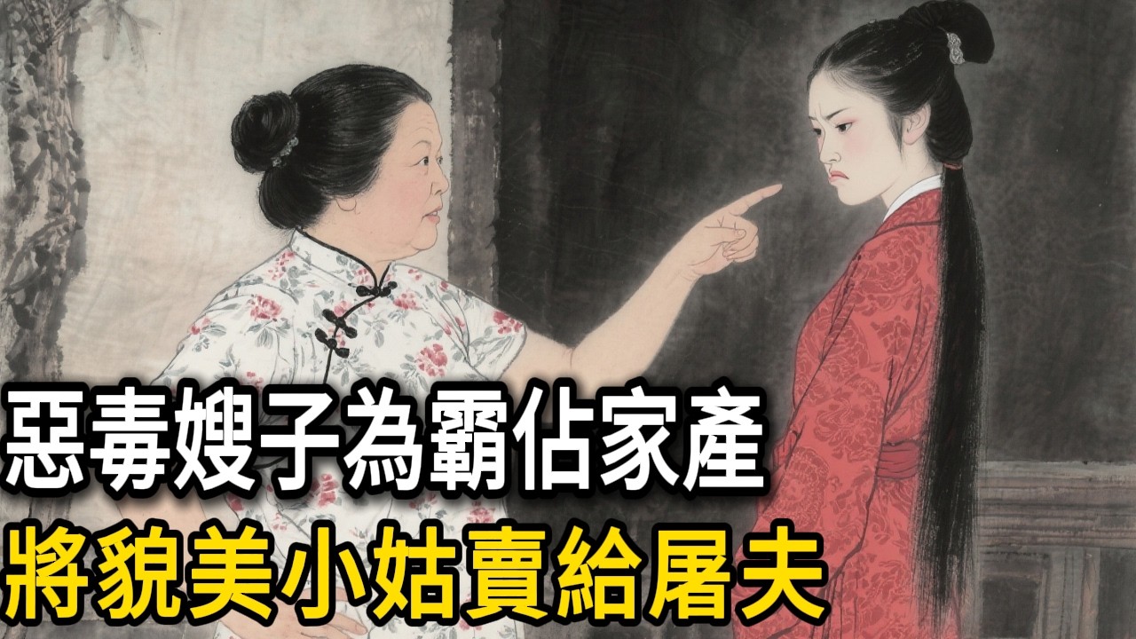 惡毒嫂子為霸佔家產，將貌美小姑賣給屠夫，三天後推開門一看，嫂子當場癱在地上#故事頻道 #故事分享 #故事会 #故事
