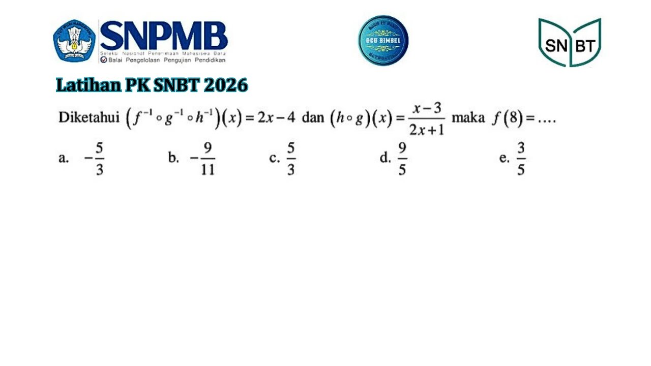 Konsep Sederhana Invers Komposisi Fungsi #utbk2026 #snbt2026