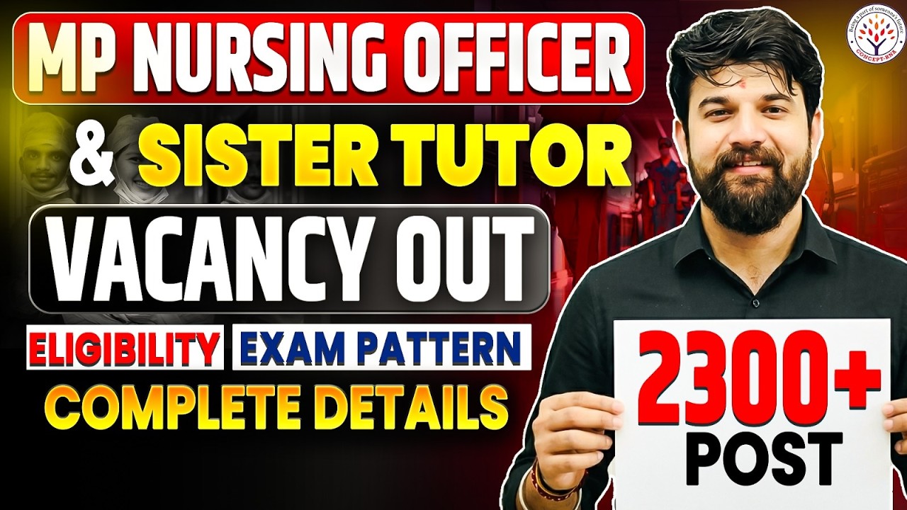 MP Nursing Officer & Sister Tutor Vacancy 2026 | 2357 Post | Eligibility, Exam Pattern, Syllabus