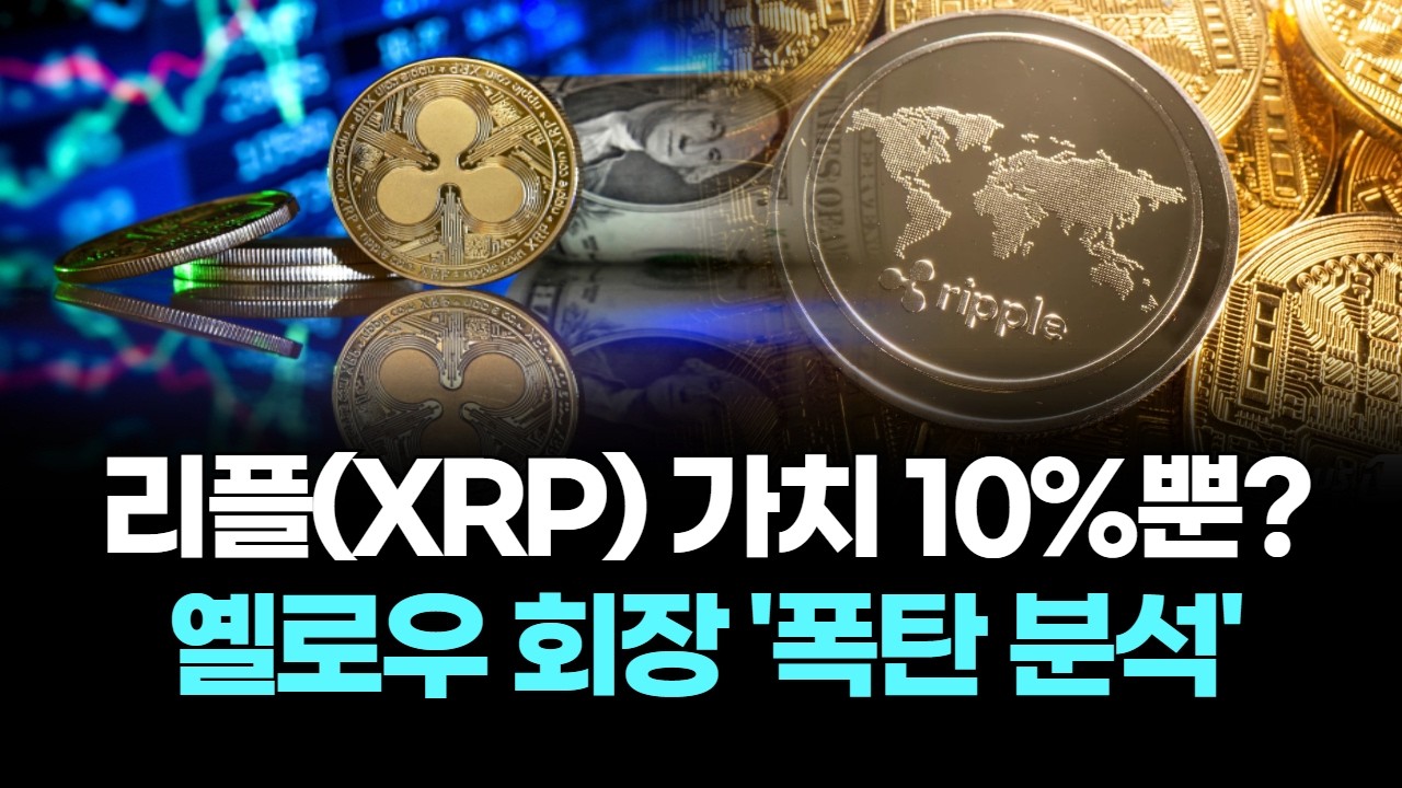 리플(XRP) 가치 10%뿐?...옐로우 회장 '폭탄 분석'