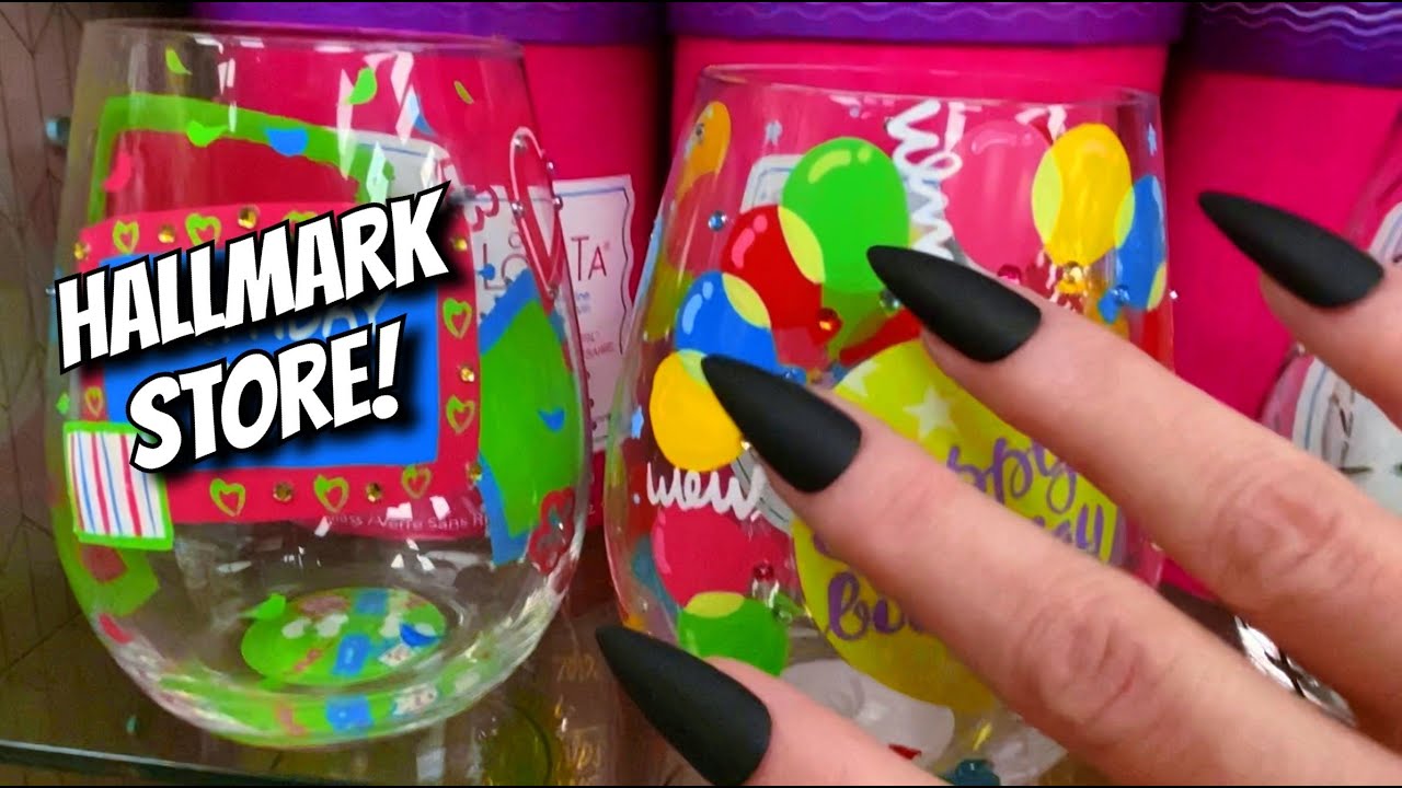 Public ASMR 🎈HALLMARK Store! 🛍 Fast Tapping Scratching Crinkles + Extras & Long Stiletto Nails 💌