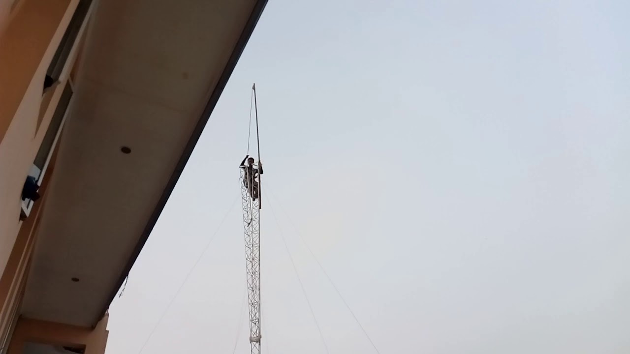 Guyed Wire Tower Triangle Erection Part-2