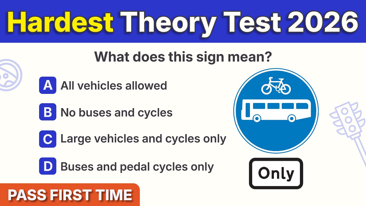 Theory Test 2026 UK | HARDEST Official DVSA Styled UPDATED Questions (PASS FIRST TIME)