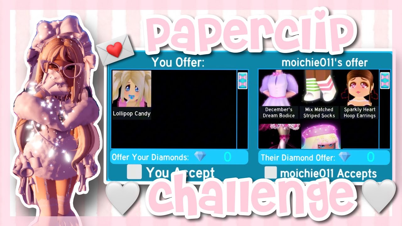 royale high paperclip tradng challenge 🤍 *amazing offers*