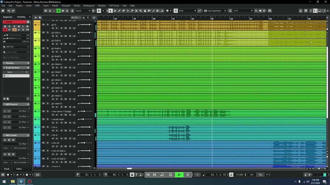 Paramore - Misery Business (Cover) | Mixing & Mastering Practice | Pop Punk
