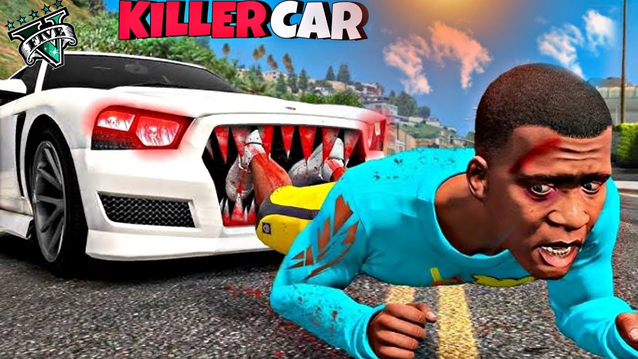 GTA 5 : curesd killer Car Killed Franklin | killer car attack franklin in (GTA V MOD) FULL VIDEO