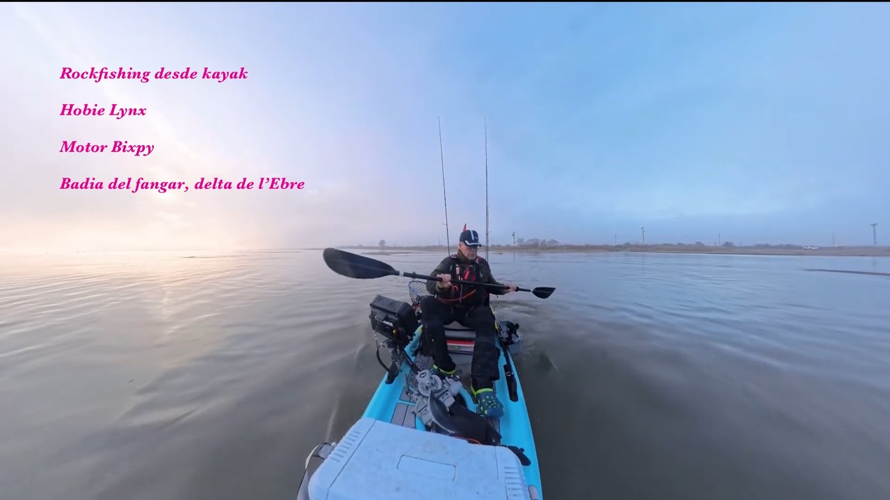 Día de pesca en el delta de l’Ebre, hobie lynx, motor Bixpy